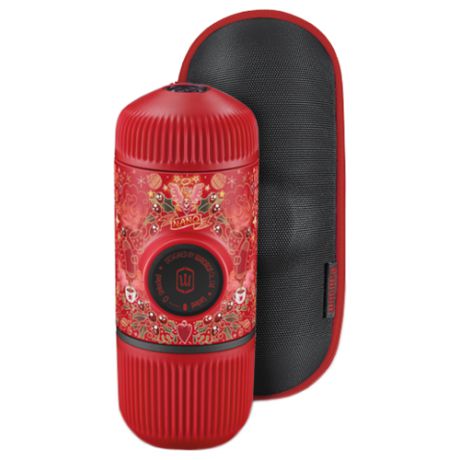 Кофеварка рожковая Wacaco Nanopresso c жёстким чехлом red tattoo pixie