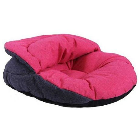 Лежак для собак Pretty Pet Нора 48х45х10 см серый/розовый