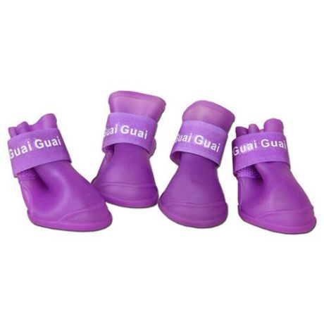 Ботинки для собак Грызлик Ам силиконовые XXL фиолетовый