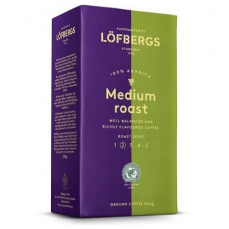 Кофе молотый Lofbergs Medium Roast, 500 г