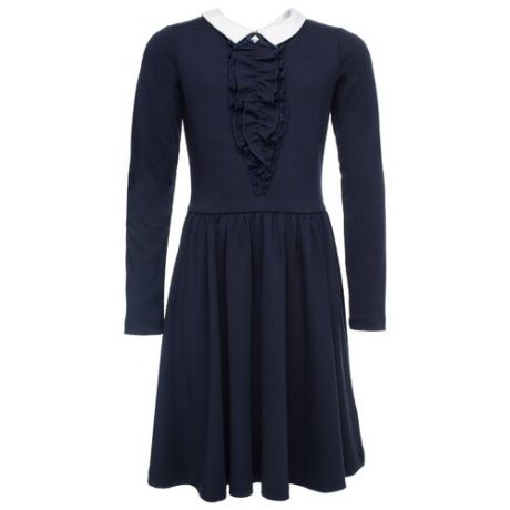 Платье playToday размер 140, темно-синий/белый