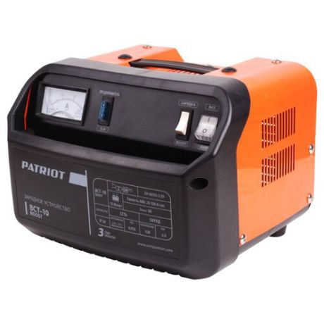 Зарядное устройство PATRIOT BCT-10 Boost черный/оранжевый