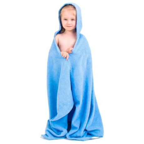 BabyBunny Полотенце с капюшоном банное 65х125 см голубой