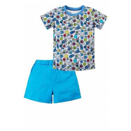Комплект одежды Веселый Малыш размер 128, голубой