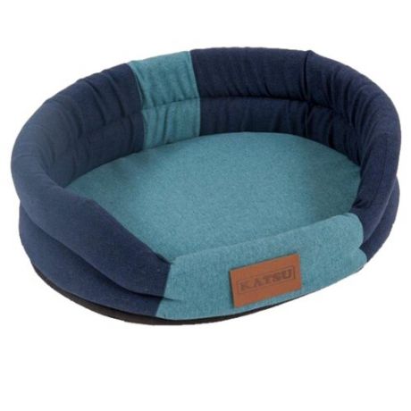 Лежак для кошек, для собак Katsu Animal S 65х54 см синий/голубой