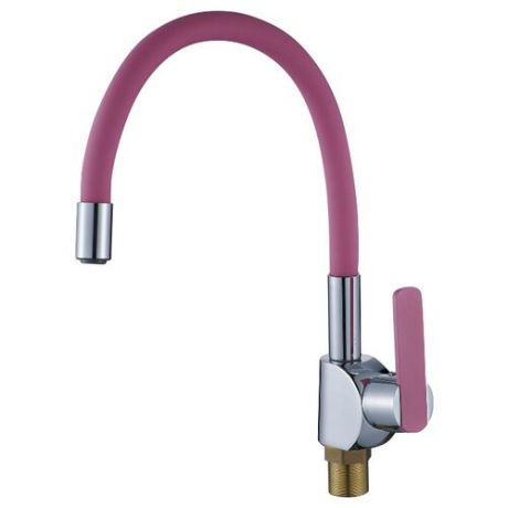 Смеситель для кухни (мойки) Gota Rocio G758238xx однорычажный двухцветный розовый/серебристый