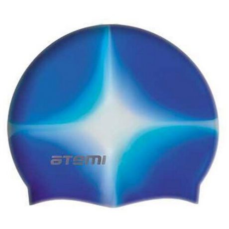 Шапочка для плавания ATEMI MC406 белый/синий до 56 см.