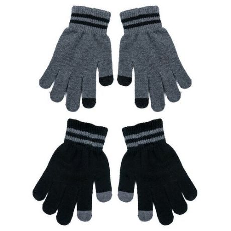Перчатки playToday размер 14, черный/темно-серый