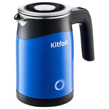 Чайник Kitfort KT-639-2, синий/черный