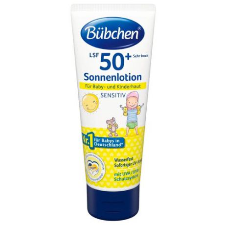 Bubchen Солнцезащитное молочко для младенцев и детей с чувствительной кожей SPF 50 100 мл