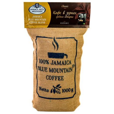 Кофе в зернах Jamaica Blue Mountain Blend, средняя обжарка, арабика, 1 кг