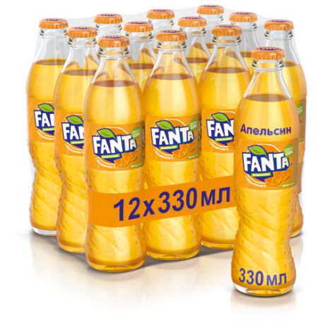 Газированный напиток Fanta, 0.33 л, 12 шт.