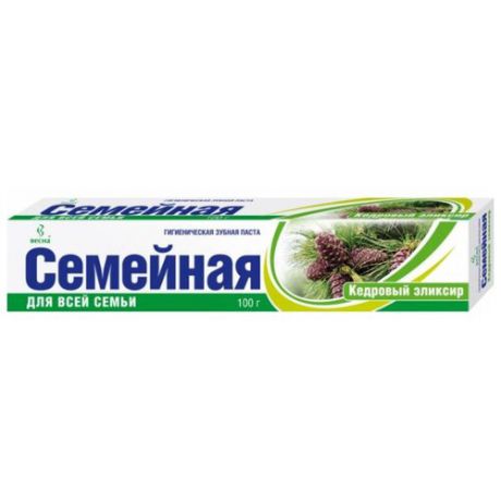 Зубная паста Весна Семейная Кедровый элексир, 100 г