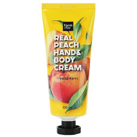 Крем для тела Farmstay Real Peach Hand and Body Cream с персиком, тюбик, 100 мл
