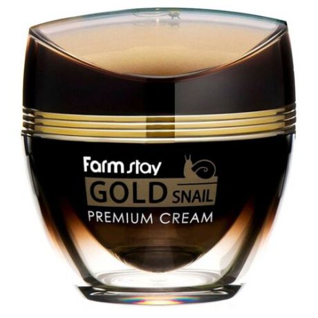 Farmstay Gold Snail Premium Cream Премиальный крем для лица с золотом и муцином улитки, 50 мл