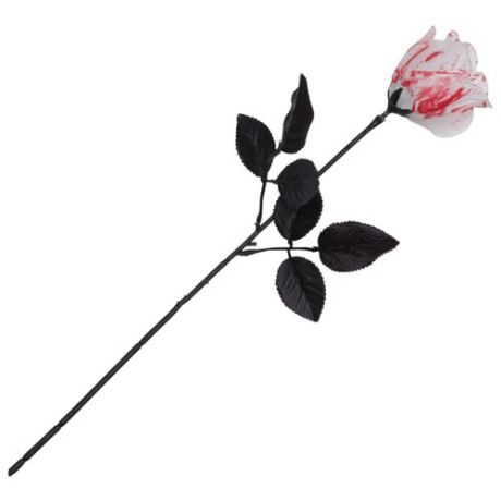 Bristol Novelty Аксессуар Белая роза с кровью (ПБ1491) черный/белый/красный