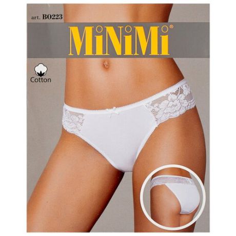 MiNiMi Трусы Слипы с кружевом, размер 42/XS, bianco