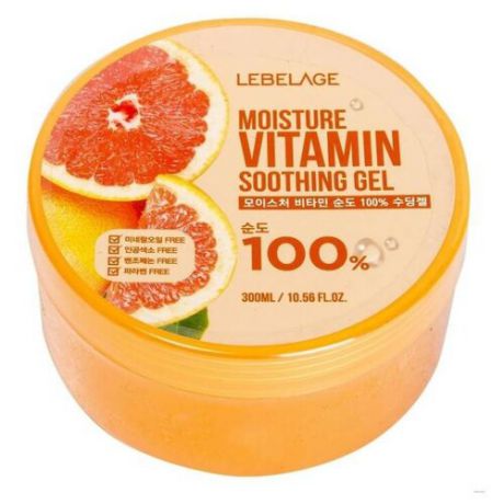 Гель для тела Lebelage Moisture Vitamin Soothing Gel увлажняющий успокаивающий, банка, 300 мл