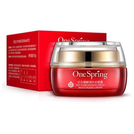 One Spring Red Pomegranate Fresh Moisturizing Cream Увлажняющий крем для лица с гранатом, 50 г