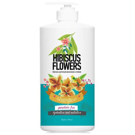PROTOKERATIN шампунь для волос by Family цветочный Увлажнение и питание Цветы Гибискуса 750 мл с дозатором