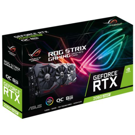 Видеокарта ASUS ROG GeForce RTX 2060 SUPER 1470MHz PCI-E 3.0 8192MB 14000MHz 256 bit 2xDisplayPort 2xHDMI HDCP STRIX GAMING OC Retail