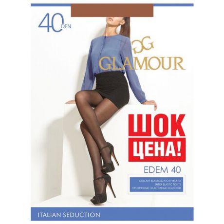 Колготки Glamour Edem 40 den, размер 4-L, miele (коричневый)