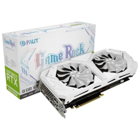 Видеокарта Palit GeForce RTX 2080 SUPER 1650MHz PCI-E 3.0 8192MB 15500MHz 256 bit 3xDisplayPort HDMI HDCP White GameRock Premium Retail