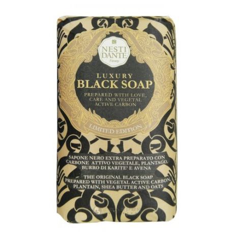 Мыло кусковое Nesti Dante Luxury Black Soap, 250 г
