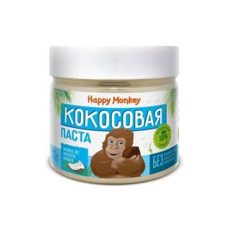 Happy Monkey Паста кокосовая манна из мякоти кокоса, 330 г