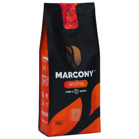 Кофе в зернах Marcony Aroma Ирландский крем, арабика/робуста, 200 г