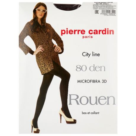 Колготки Pierre Cardin Rouen, City Line 80 den, размер IV-L, caffe (коричневый)