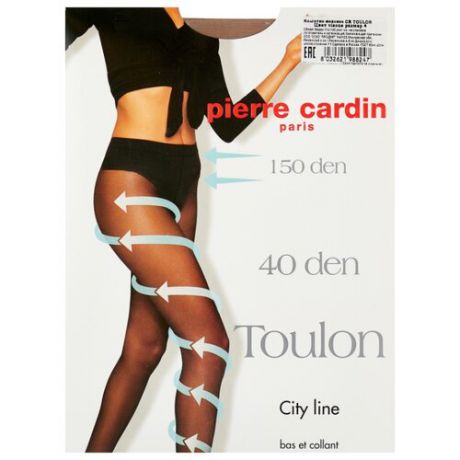 Колготки Pierre Cardin Toulon, City Line 40 den, размер IV-L, visone (бежевый)