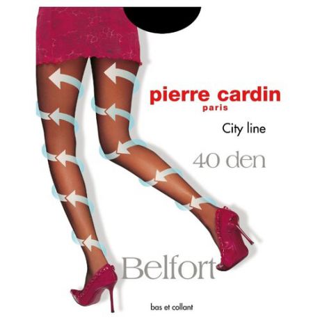 Колготки Pierre Cardin Belfort, City Line 40 den, размер V-L, nero (черный)
