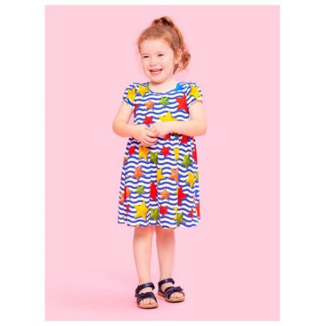 Платье Веселый Малыш размер 122, разноцветный