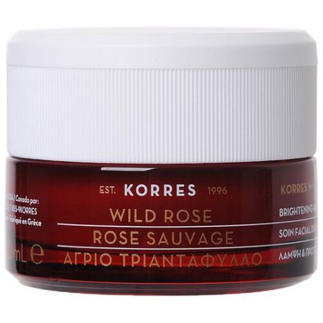 KORRES Wild Rose Brightening & First Wrinkles Advanced Repair Sleeping Facial Крем восстанавливающий ночной для коррекции первых морщин, 40 мл