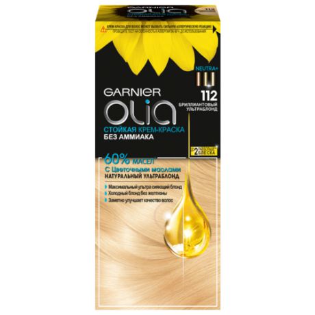 Olia стойкая крем-краска для волос, 112 бриллиантовый ультраблонд