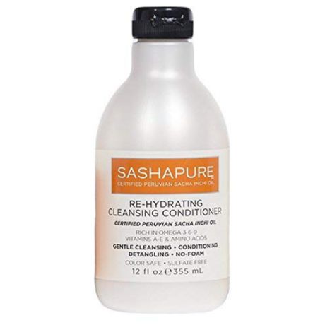 Sashapure кондиционер для волос Re-hydrating Cleansing увлажняющий очищающий с маслом Сача Инчи, 355 мл