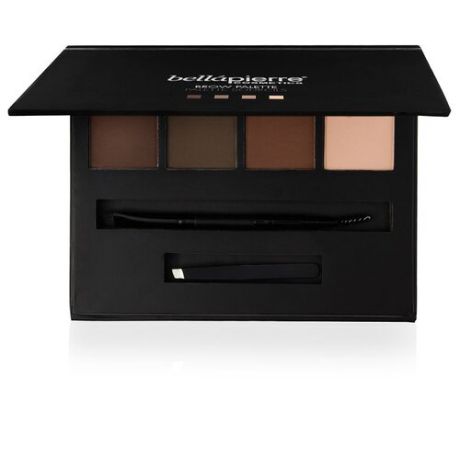 Bellapierre компактная палитра для бровей Brow Palette Коричнеый