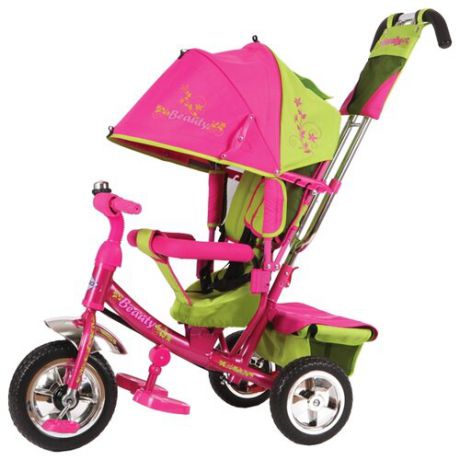 Трехколесный велосипед Beauty B2 розовый/зеленый