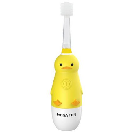 Звуковая зубная щетка MEGA Ten Kids Sonic Утенок, желтый/белый