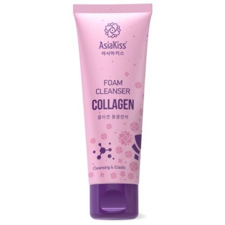 Asiakiss пенка для умывания с коллагеном Collagen Foam Cleanser, 180 мл
