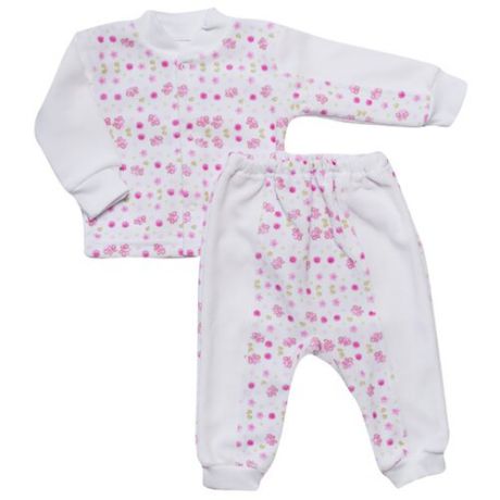 Комплект одежды Клякса размер 22-68, бело-розовый