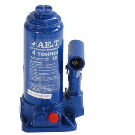Домкрат бутылочный гидравлический AE&T T20204 (4 т) синий