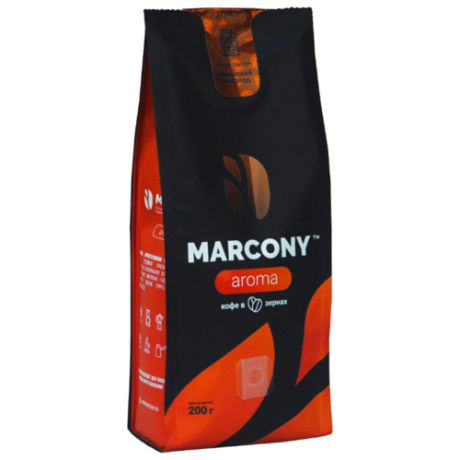 Кофе в зернах Marcony Aroma Баварский шоколад, арабика/робуста, 200 г