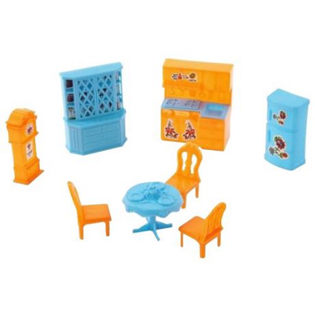 Shantou Gepai Набор мебели для кухни (Y9228087) голубой/оранжевый
