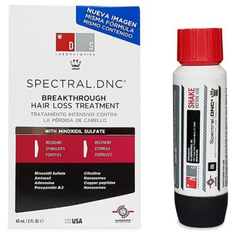 DS Laboratories Spectral DNC Миноксидил и аминексил, препарат для борьбы с облысением, 60 мл