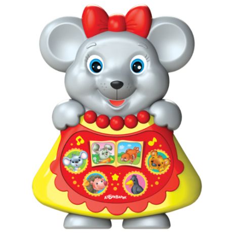 Развивающая игрушка Азбукварик Любимая сказочка Мышка-норушка серый