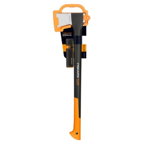 Колун FISKARS X21-L + точилка черный / оранжевый