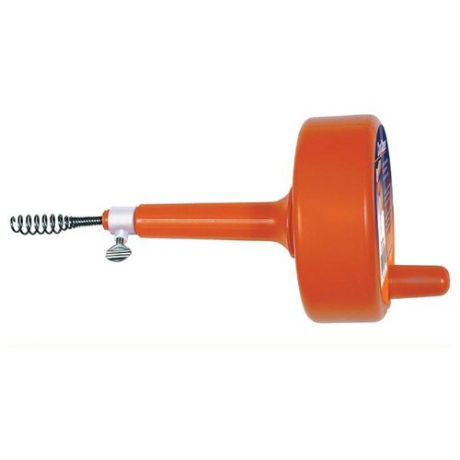 Сантехнический трос 7.6 м General Pipe Cleaners Power Spin-Thru серебристый/оранжевый