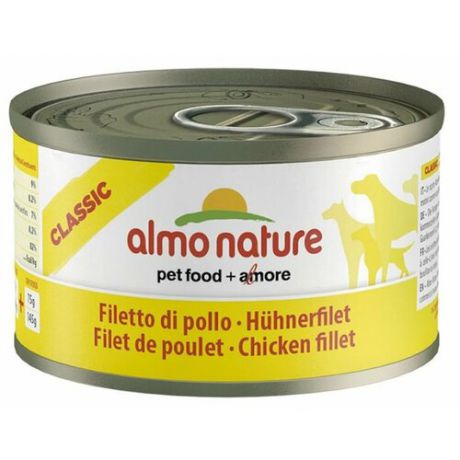 Влажный корм для собак Almo Nature Classic куриное филе 95г